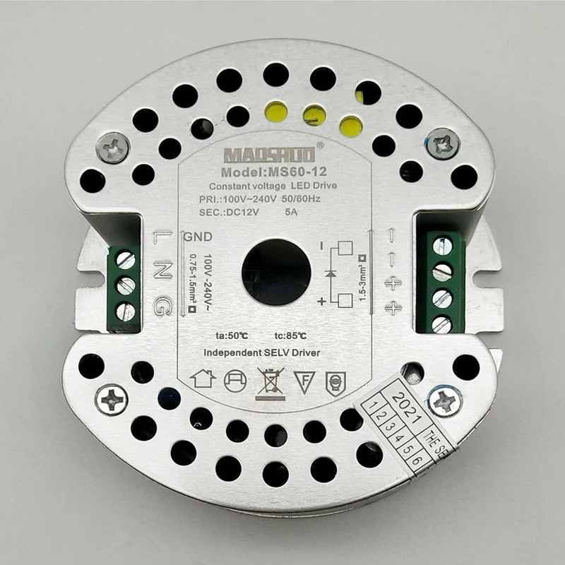 원형 LED 스위칭 전원공급장치 정전압 변압기 80W/100W/120W를 갖춘 12V/24V 램프