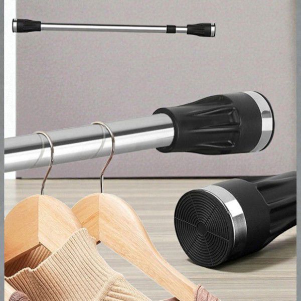 원형 압축봉 논슬립 옷걸이 다용도 스텐 옷장