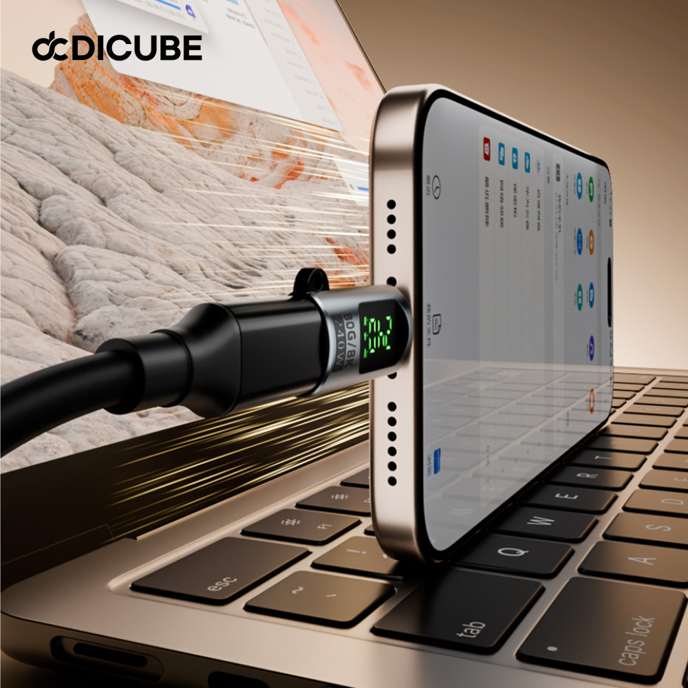 디큐브 USB C타입 OTG 젠더 변환 어댑터 8K 240W USB4 썬더볼트 호환 DAC 오디오 자석 충전 케이블 이미지 8