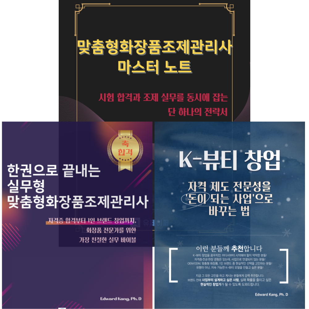 K뷰티 창업 올인원 패키지 맞춤형화장품조제관리사 자격증부터 1인 브랜드 수익화까지 전자책 이미지 2