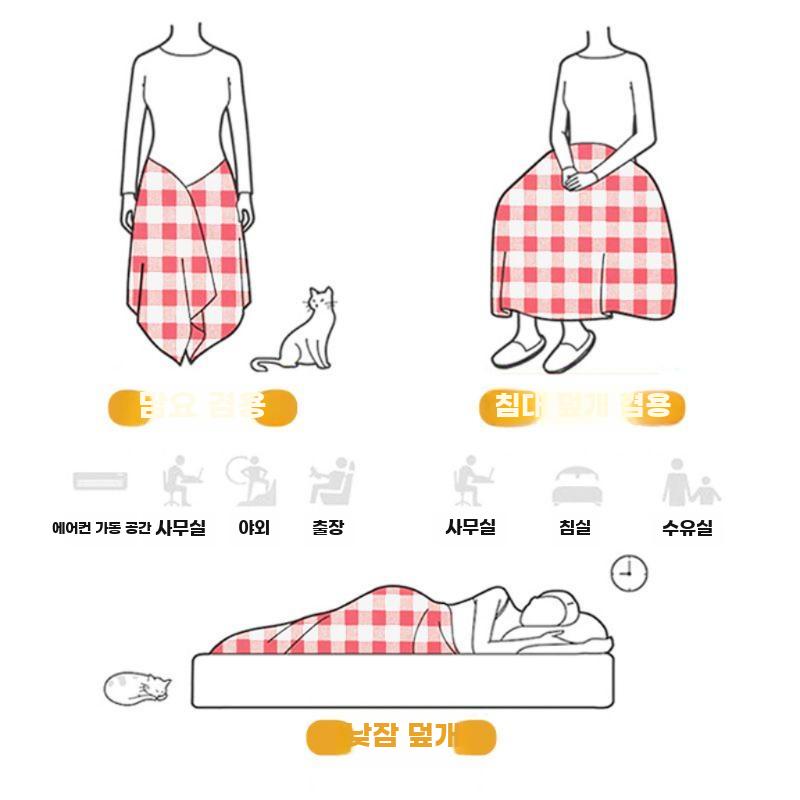 양털 플란넬 담요 사무실 낮잠용 소형 두꺼운 블랭킷 - 상세 이미지 3