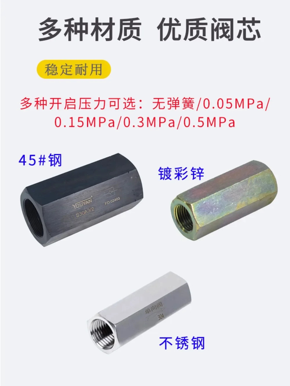 S8A2 S6A1.0/2 S10A3 유압 S15A12 관형 S20A32B 체크밸브 S25A5 S10P20P1