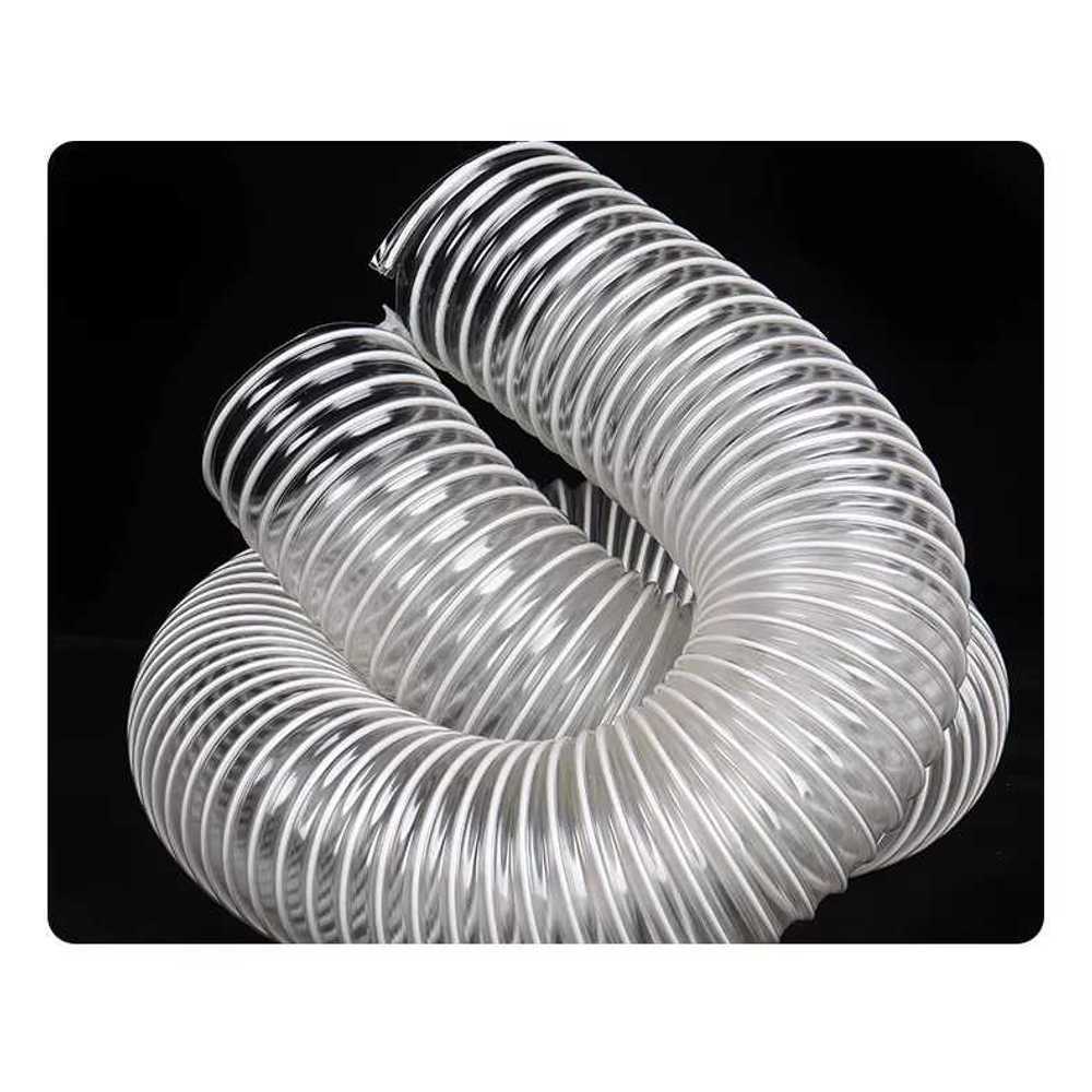 주름관 배기관 PVC 연통 스테인리스 튜브 후드 신축성 140mm 투명 10m 1개 - 상품 이미지