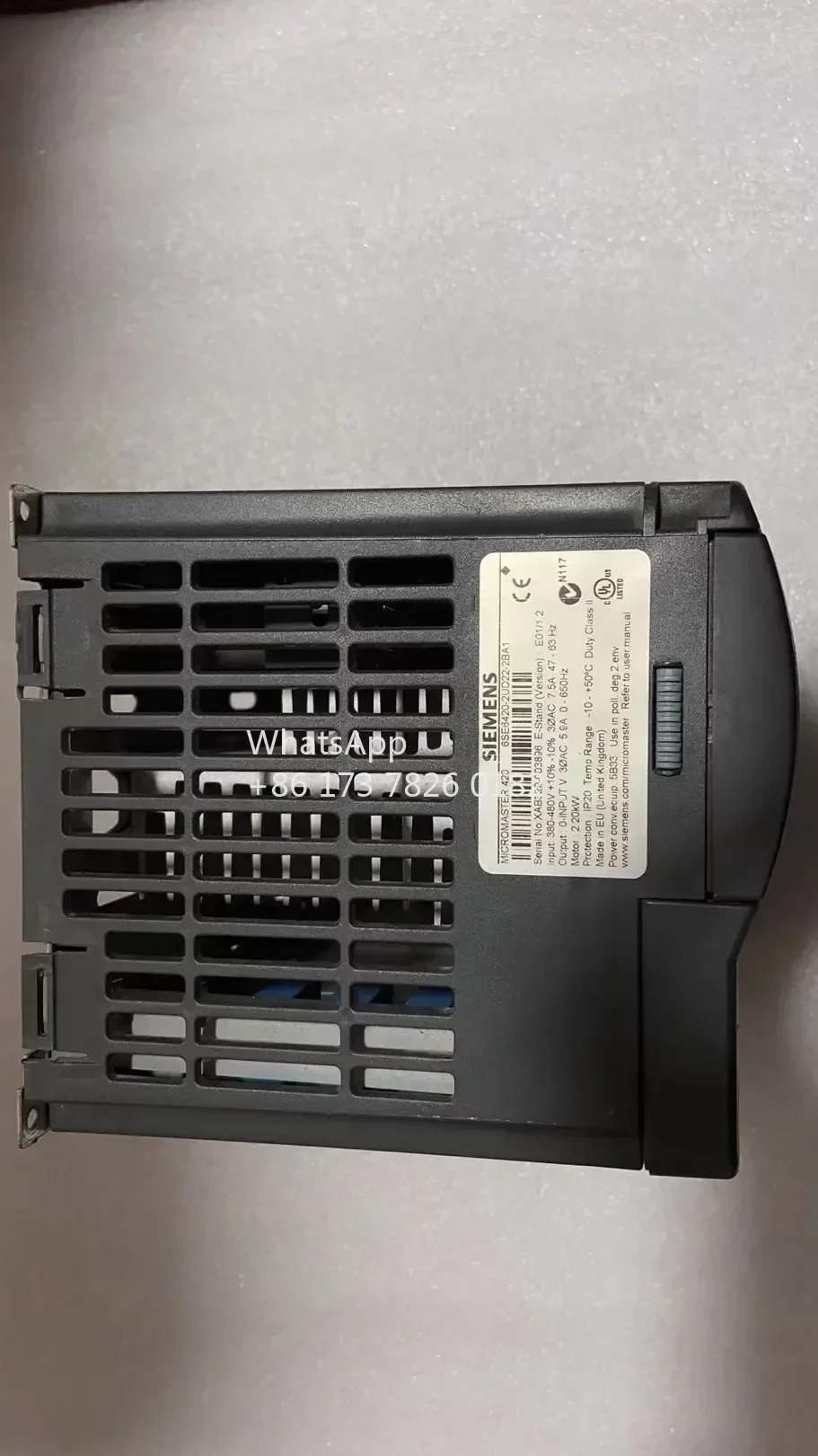 6SE6420-2UD22-2BA1 리퍼 MICROMASTER 420/440 프레임 크기 B표준 조작 패널 6SE6420 2UD22 2BA1