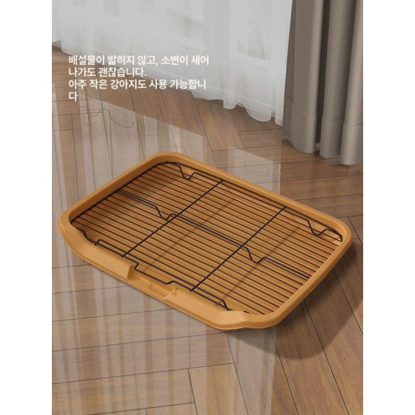 프리미엄 강아지 화장실 모던그레이 중형 스틸 프레임 배변판 배변패드 대형배변판 모던그레이 중형 스틸 프레임 - 상세 이미지 2