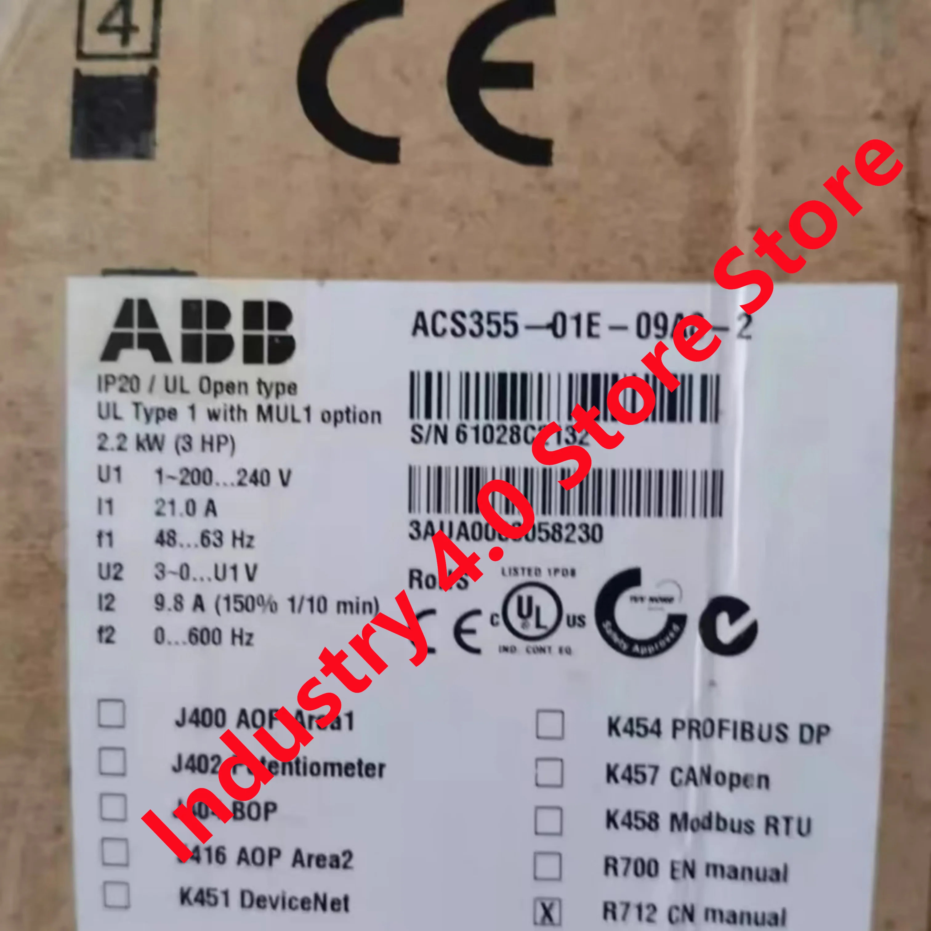 ACS355-01E-07A5-2 ACS355-01E-09A8-2 오리지널 신