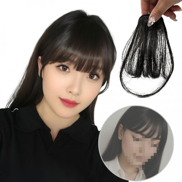 지니몰 내츄럴 앞머리 부분가발 2P - 상품 이미지