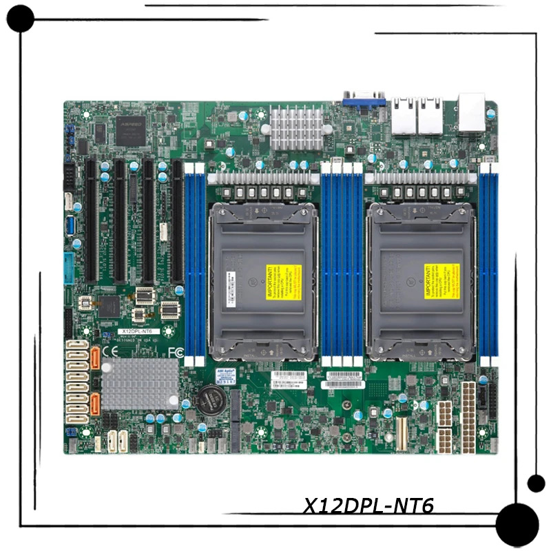 Supermicro 양방향 서버 마더보드 C621A 칩셋 온보드 M.2 dDual기가비트 이더넷 포트 IPMIX12DPL-NT6
