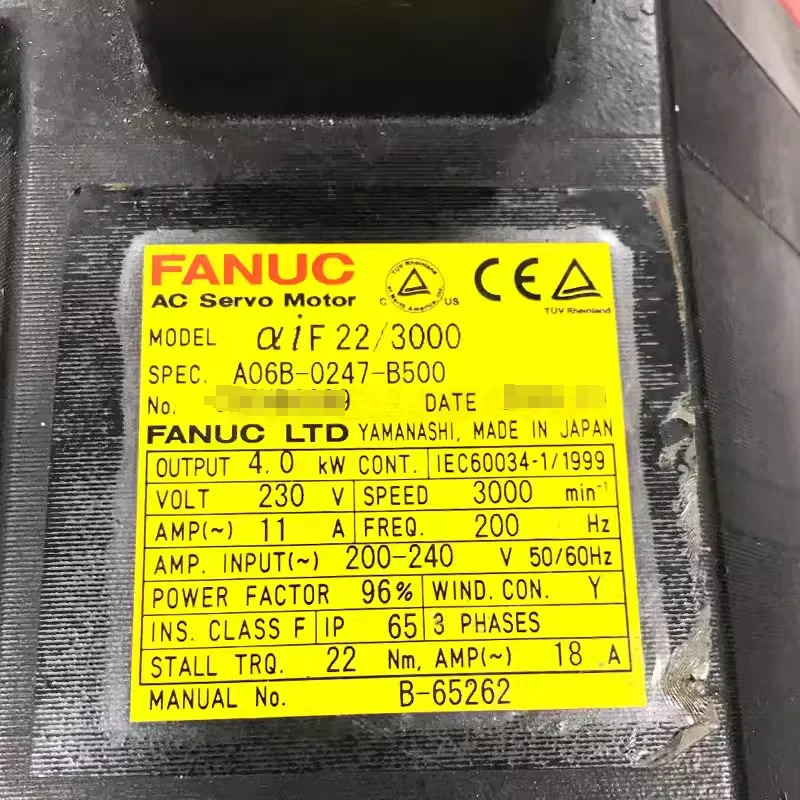 A06B-0247-B500 Fanuc 서보모터 리퍼 완료 Ok A06B 0247 B500