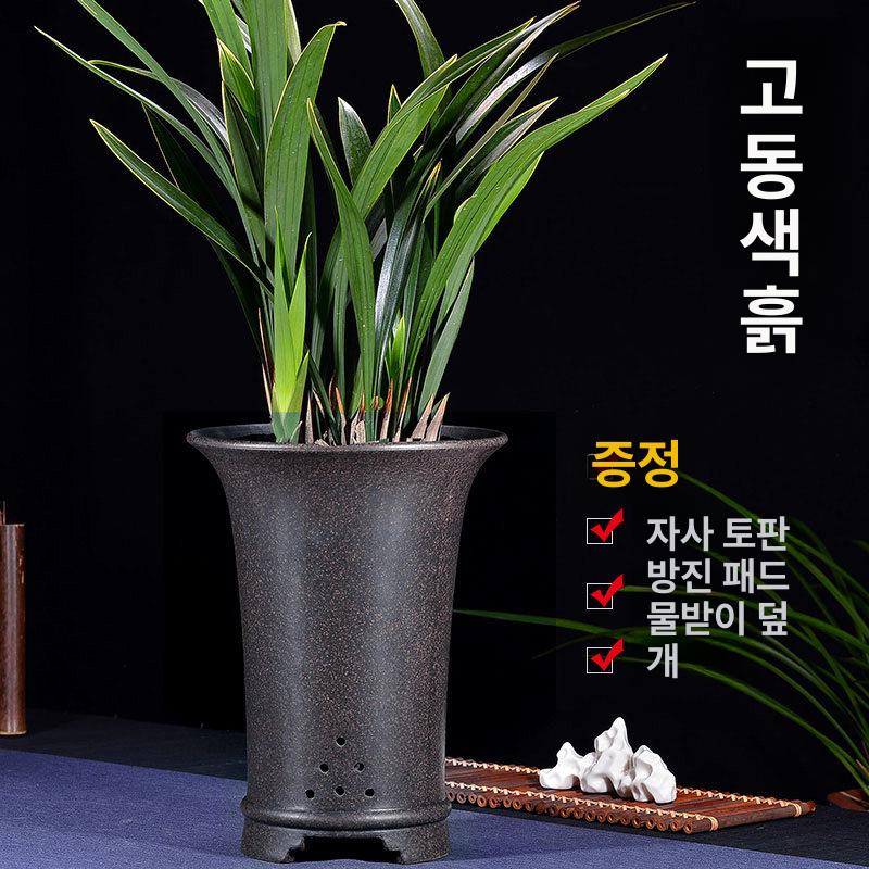 흙과 고풍 자사 화분 화분진열대 대형화분 난 정리 도자기 슬림 - 상세 이미지 2