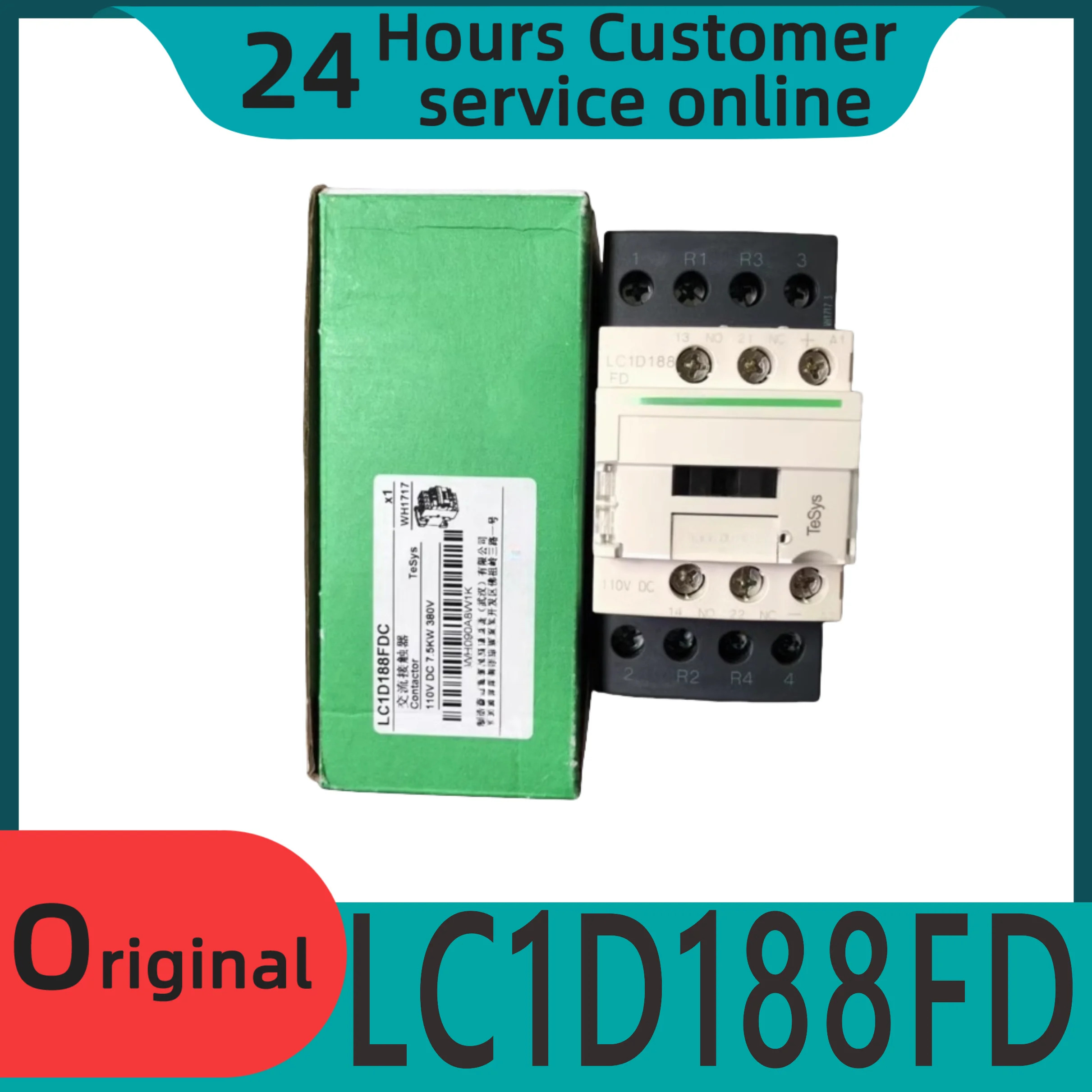 오리지널 4단계 접촉기 LC1D188FD 18A 110V DC