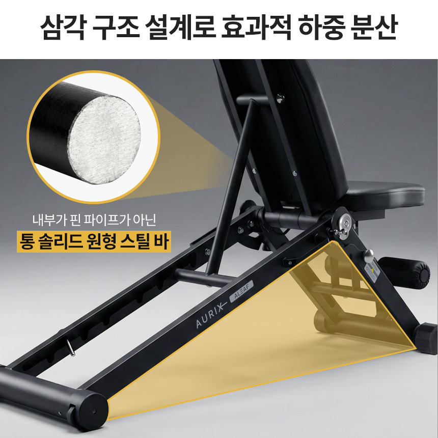 아리프 오릭스 인클라인 벤치 7단 각도조절 접이식 홈트 헬스 싯업 플랫 다목적 - 상세 이미지 2