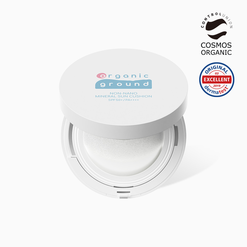 오가닉그라운드 유아 키즈 선쿠션 논나노 무기자차 선쿠션 15g SPF50+ PA++++ (+리필) 제품 이미지