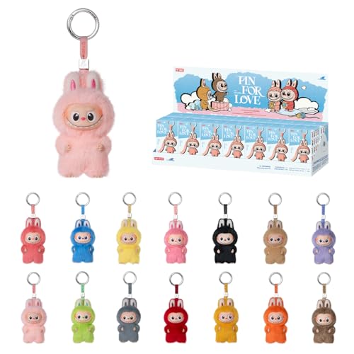 팝마트 THE MONSTER PIN FOR LOVE 시리즈 봉제인형 펜던트(N-Z) 어소트박스 14피스 가챠 블라인드박스