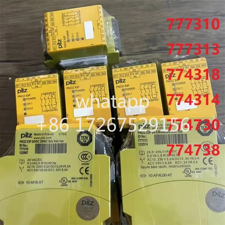 원본 Pilz 안전 릴레이 PNOZ X3P 777310 777313 774318 774314 774730 774738