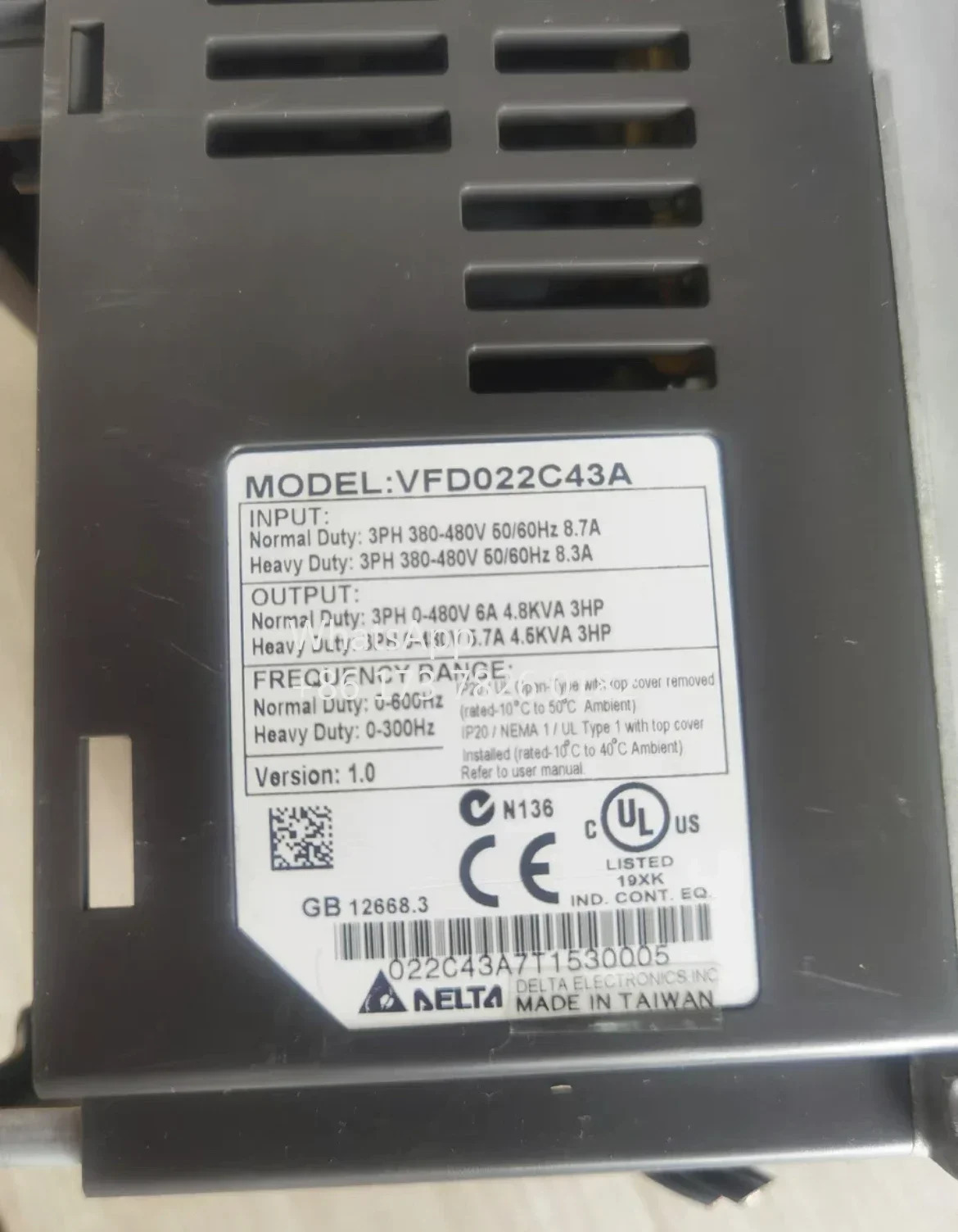 리퍼 C2000 인버터 VFD022C43A OK