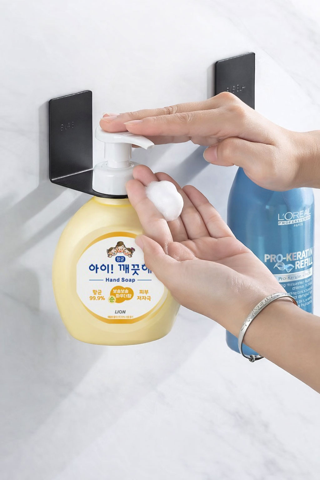 일상의결 304스텐 공중부양 벽걸이 디스펜서 홀더 거치대 27mm 실버 - 상세 이미지 2