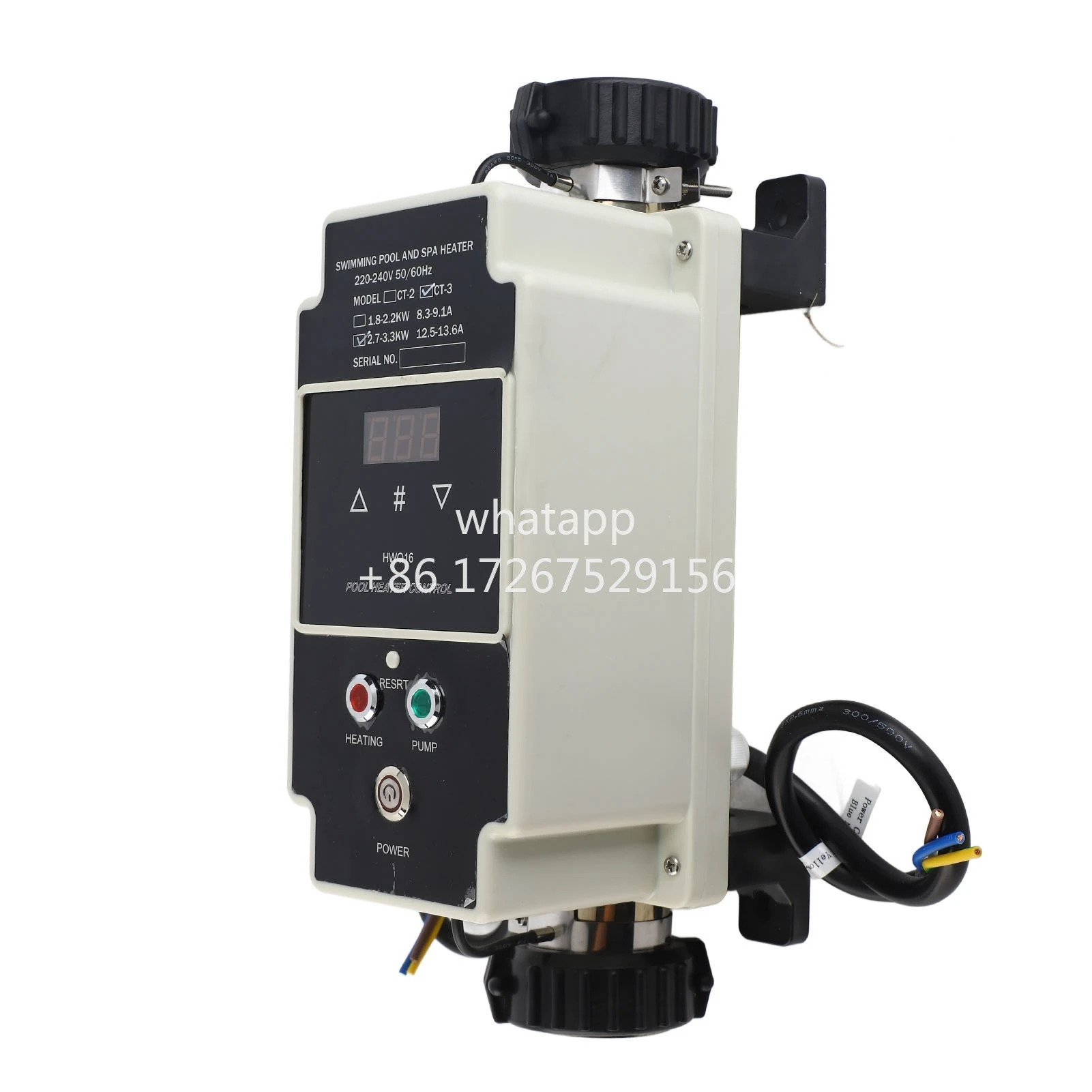 전기 풀 온수기 지능형 자체 진단 220  240V 디지털 디스플레이 온도 조절기 2.7 3.3KW 스파용