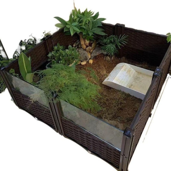 프리미엄 거북 전용 생태 사육 상자 거북이집 거북이키우기 바퀴 달린 L3박스 3박스 120x40x37 - 상세 이미지 5