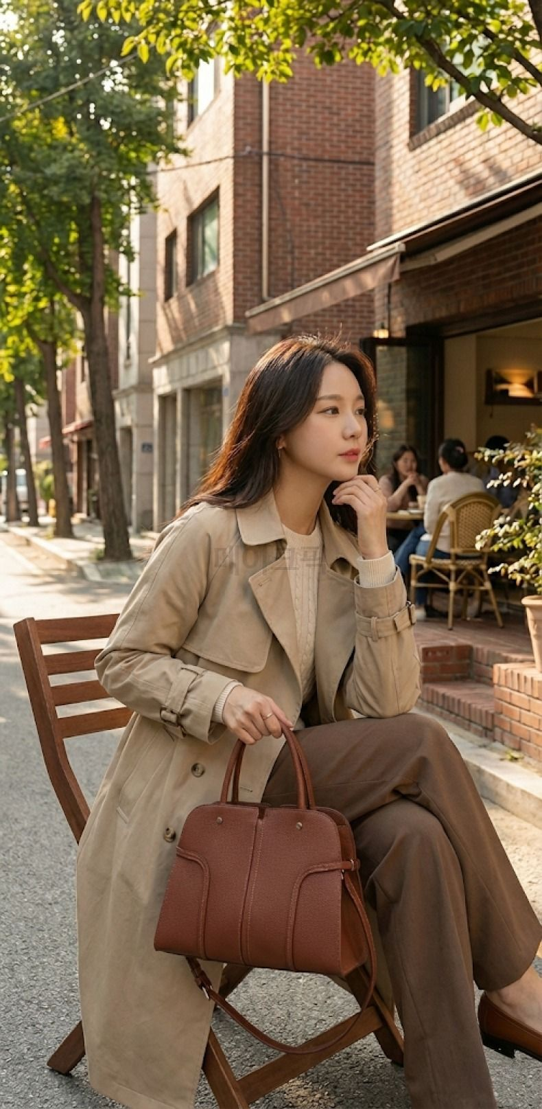 소가죽 여성 토트백 넉넉한 수납 공간 내추럴 크로스바디 숄더백 스타일리시 데일리 가방 이미지 7