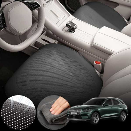 일렉트리파이드 GV70 차량용 초슬림 통풍 시트 커버 블랙 2개 세트