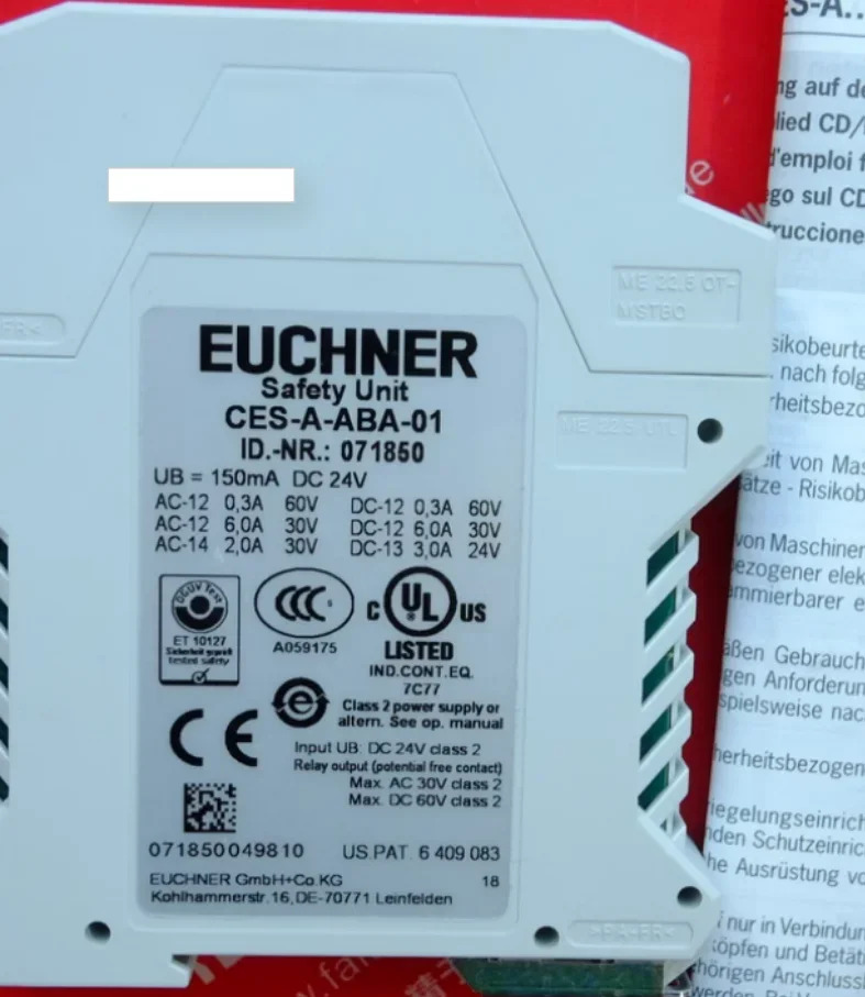 EUCHNER 오리지널 보안 모듈 CES-A-ABA-01 071850