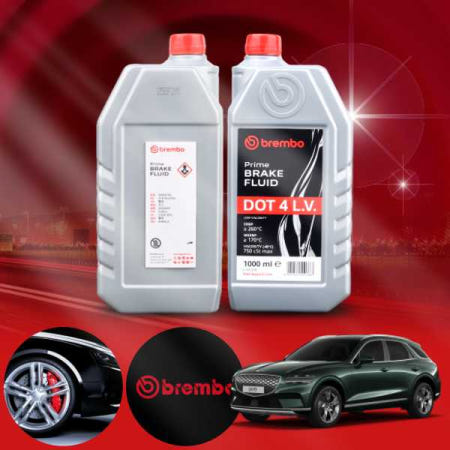 일렉트리파이드 GV70 브렘보 브레이크오일 DOT4 LV 1L 저점도 브레이크액 1병