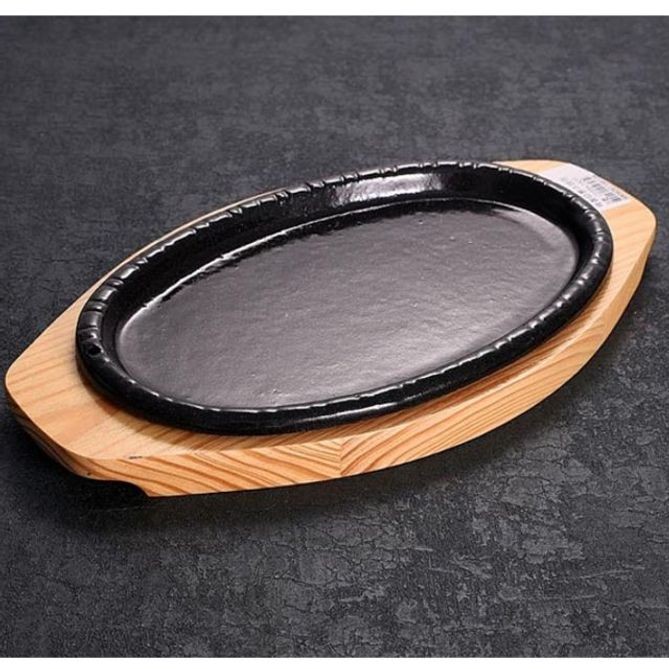 주물팬 타원 무쇠 코팅 콘치즈 스테이크팬 27.5cm - 상품 이미지