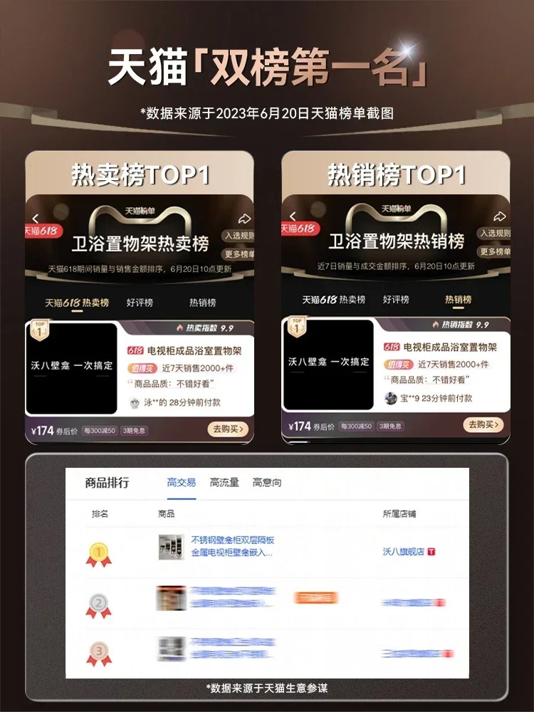 스테인레스 스틸 틈새 캐비닛 더블 레이어 파티션 금속 TV 내장형 욕실 랙
