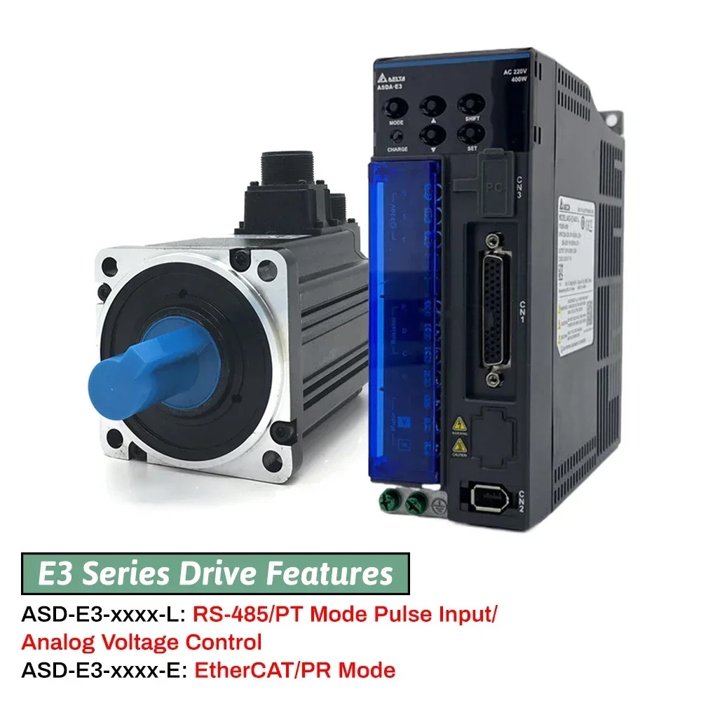 Delta E3 AC EtherCAT 서보모터 드라이브 키트 1KW/1.5KW/2KW/3KW ASD-E3-1021-EECM-E-E21320RSEECM-E-E21310RSE ASD