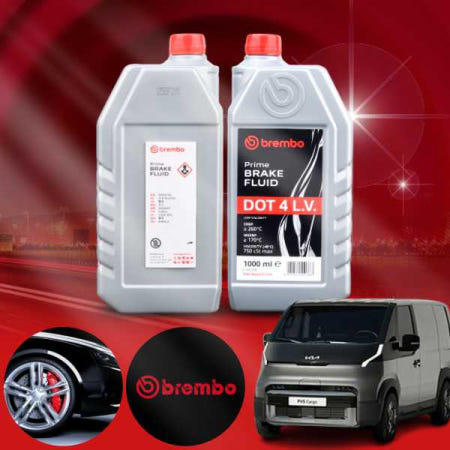 자체제작 기아 PV5 브렘보 브레이크오일 DOT4 LV 1L 저점도 브레이크액 1병