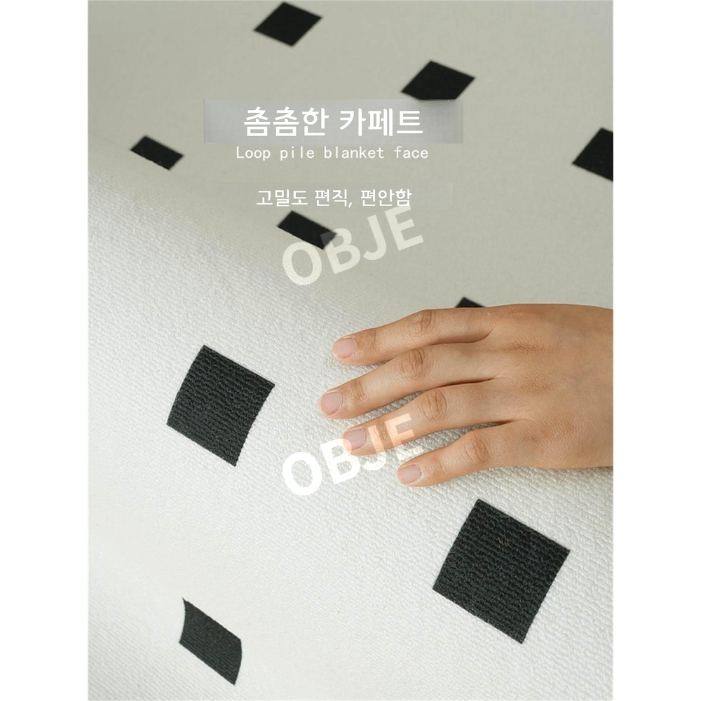 세탁 가능 러그 방수 미끄럼방지 워셔블 거실 카페트 단모 60x230 200x300 - 상세 이미지 3