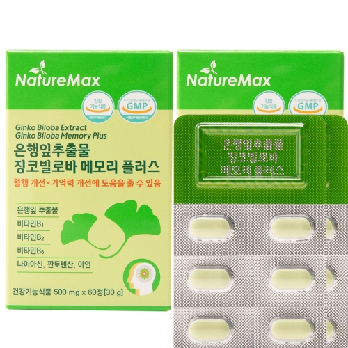 네이처맥스 은행잎추출물 징코빌로바 메모리 플러스 60정, 2개 - 상세 이미지 2