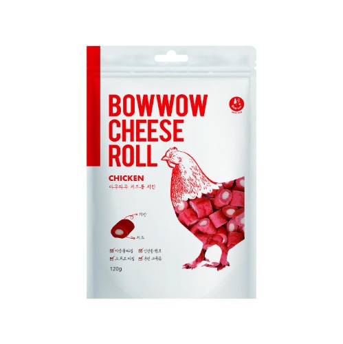 바우와우 강아지 부드러운 간식 치즈롤 치킨, 200g, 1개 - 상품 이미지