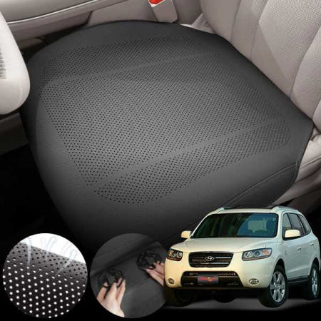 스피드픽 싼타페CM(09~12) 2.0(R엔진) 차량용 모템 사계절 통풍 방석 시트 커버 블랙 1개
