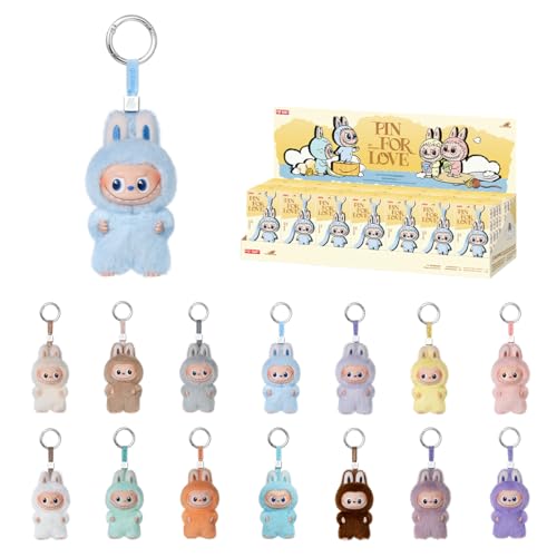 팝마트 THE MONSTER PIN FOR LOVE 시리즈 봉제인형 펜던트 A-M 어소트박스 14피스 가챠 블라인드박스