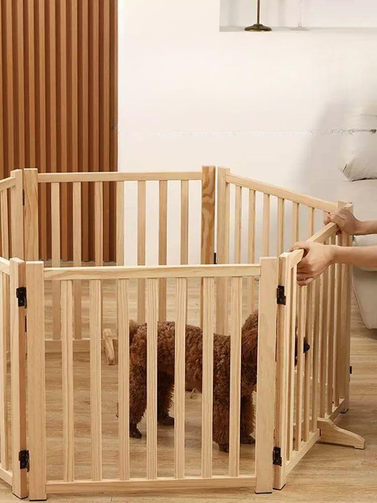 강아지 가림막 펜스 실내 투명 대형견 배변훈련 조립식 3단 높이 60cm 받침대 포함 - 상품 이미지