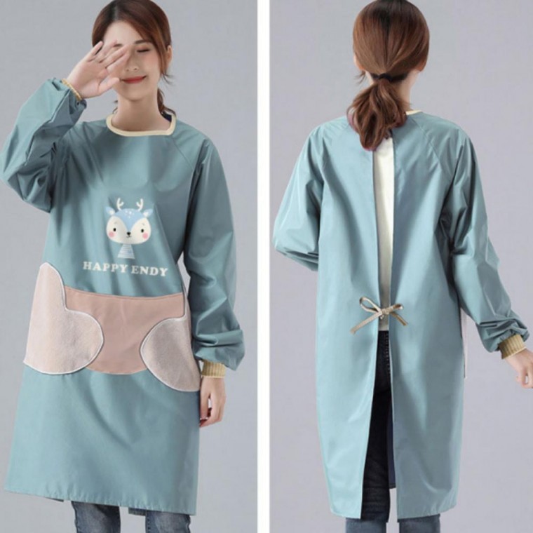 지니몰 [FW511] 앞치마 주머니 화방 어린이집 청소 작업용 방수 카페 작업복 미술