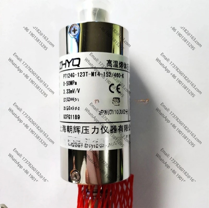 ZHYQ PT124 G123 T50Mpa M14 152 460 3.33 mV/ V6K0.5% 용융 압력 변환기 6 핀 50Mpa 출력 mV/V