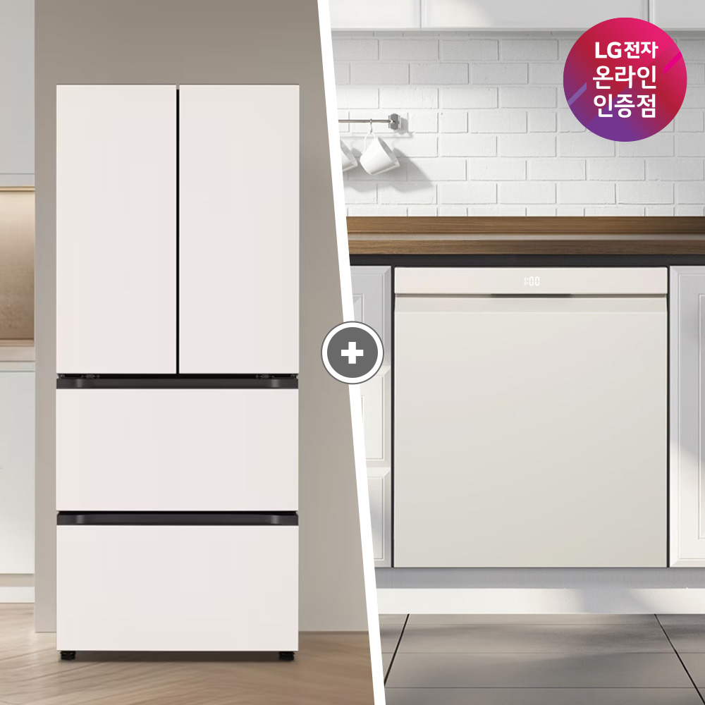 LG 디오스 오브제컬렉션 김치톡톡 + LG 디오스 식기세척기 (Z408MEEF23 + DUE6BGL1E) 제품 이미지