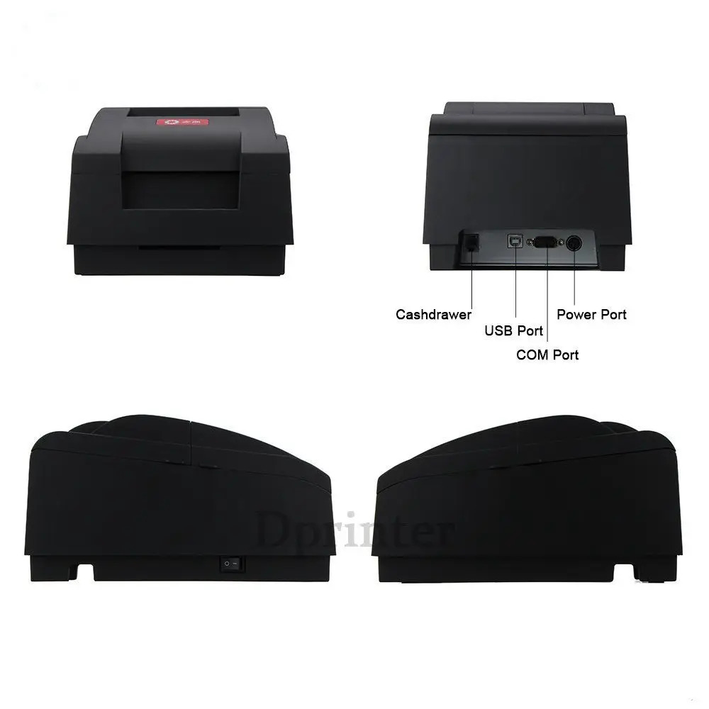 용지 너비 76mm 직렬 포트  USB 검정색 데스크탑 도트 매트릭스 영수증 프린터용