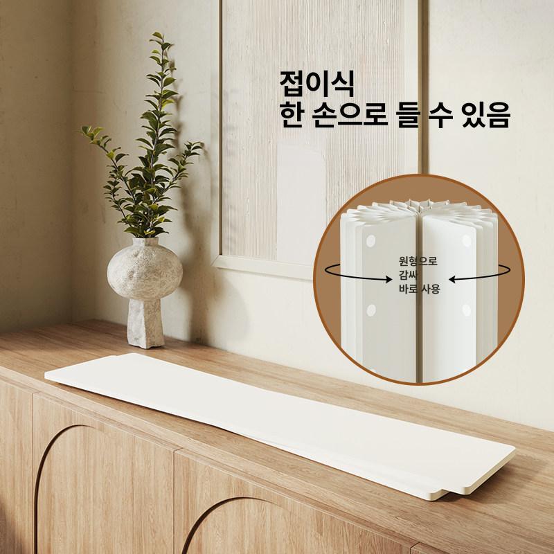 템바보드 원형 스툴 접이식 원기둥 전시대 촬영소품 스툴의자 가죽 수납장 식탁 협탁 - 상세 이미지 3