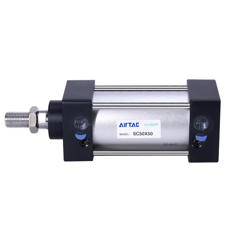 AIRTAC 오리지널 SC 표준 실린더 SC100 스트로크 25 50 75 100 125 150 175 200 250 300 350 400 450 500 600 700 800 9