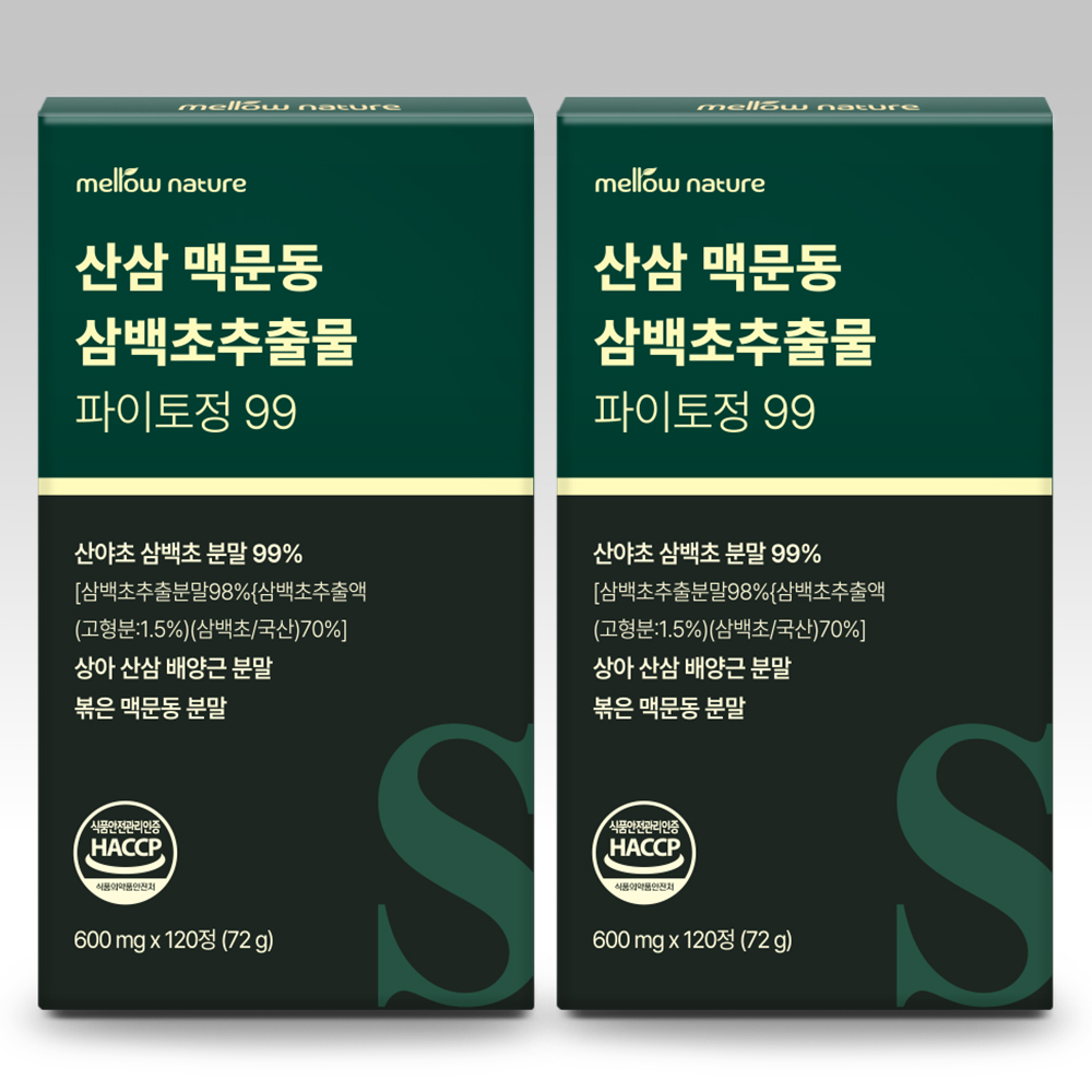 멜로우네이쳐 산삼 맥문동 삼백초추출물 파이토정 99 120정, 3개 - 상세 이미지 3