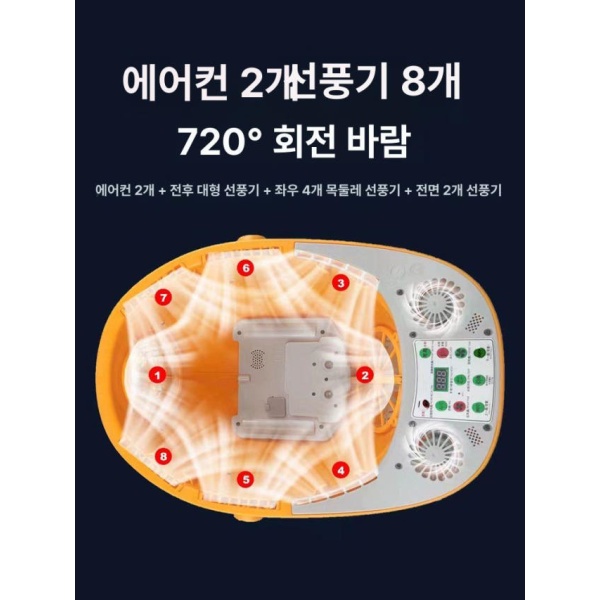 강력 듀얼팬 선풍기 태양열 충전식 안전모 시원한 옐로우 19000 옐로우 8000 - 상세 이미지 4