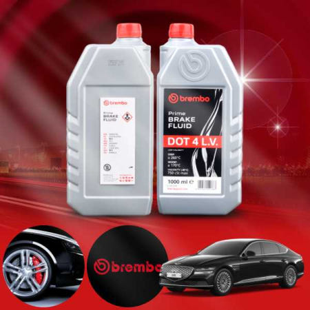 일렉트리파이드 G80 브렘보 브레이크오일 DOT4 LV 1L 저점도 브레이크액 1병