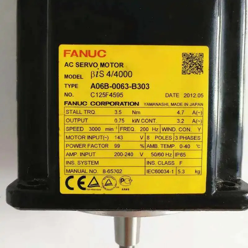A06B-0063-B303 Fanuc 서보모터 12개월 A06B0063B303