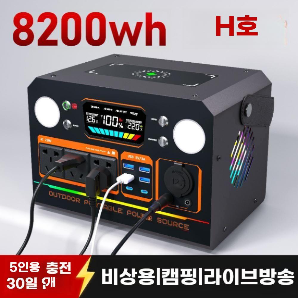 휴대용 배터리 대용량 야외 밧데리 전원공급 캠핑 파워 차박 400W(피크 800W) 133W-H - 상세 이미지 2