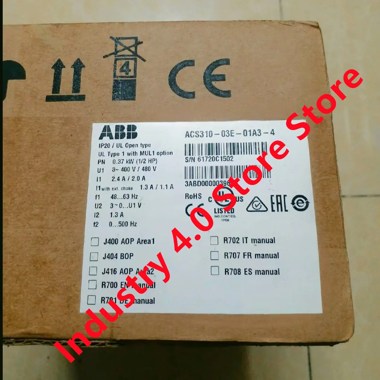 ACS150-03E-08A8-4 ACS310-03E-01A3-4 ACS310-03E-02A1-4 오리지널 신