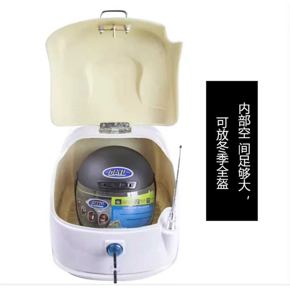레트로 탑박스 방수 수납 오토바이용품 배달통 클래식 화이트 이미지 8